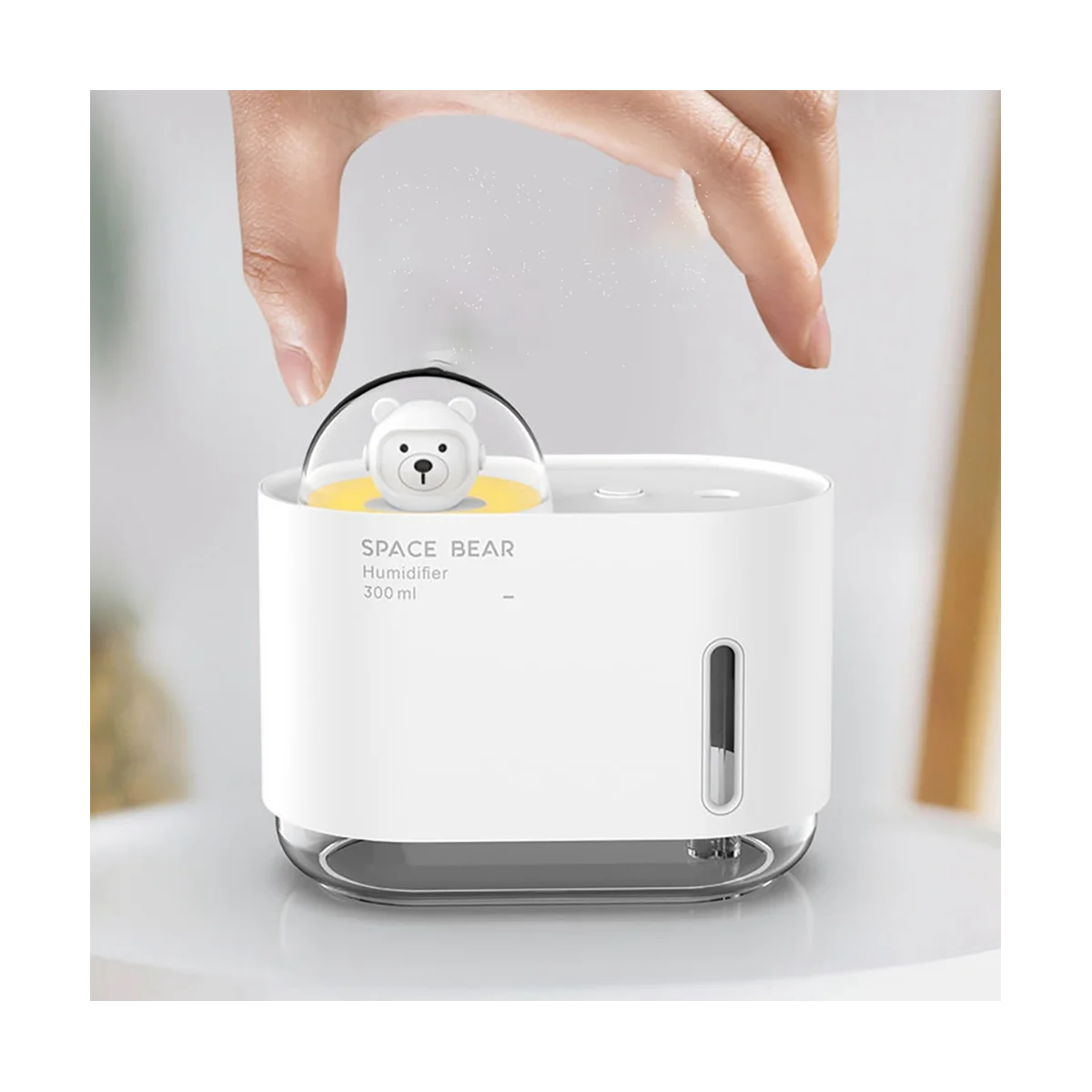 300ML Humidifier Diffuser USB Mini Diffuser with LED Night Light Air Humidifier for Bedroom Home Desktop Office -Pink