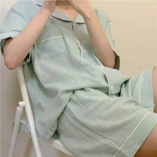 Cotton Sleepwear Korean Pajamas Women Pijama Female Bedroom Set Woman 2 Pieces Loungewear Brief Suits with Shorts Pyjamas